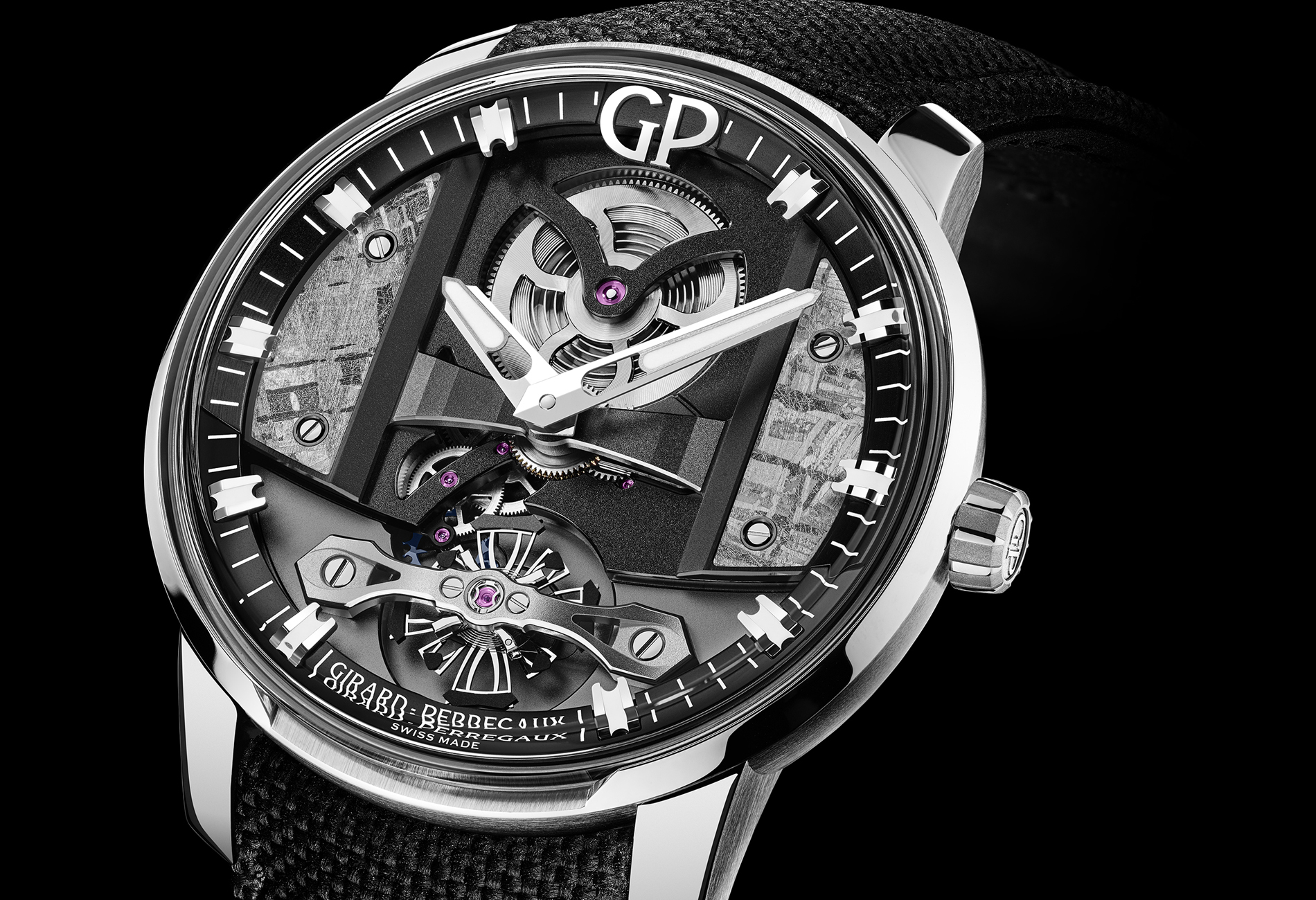 Girard Perregaux Forges Free Bridge Watch With Meteorite Dial